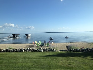 The BEST Northern Michigan lake time-Shallow water, sandy beach & fire pit ready