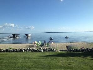 Northern Michigan lake time.. Shallow water & sandy beach perfect for play!