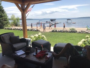 There’s so much to see!  Spectate from the covered porch… Volleyball  anyone?