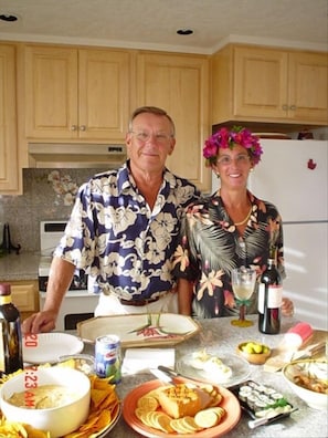 Rod and Florence Bergum in condo kitchen