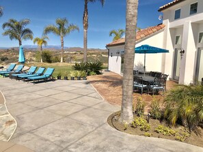 Pool deck and back patio