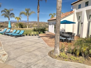 Pool deck and back patio