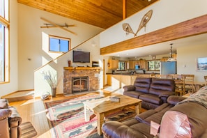 The inviting living room.