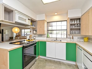 Updated kitchen with modern amenities. All new appliances