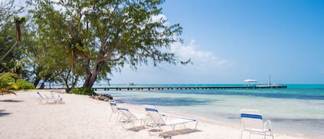 Soft white sand beach at the Retreat