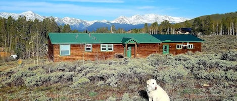 Cabin with Mt Elbert and Mt Massive in background