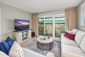 Plenty of natural light in this living area.