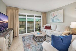 Plenty of natural light in this living area.