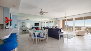 Another view of the great room. Bar on the left is part of kitchen.
