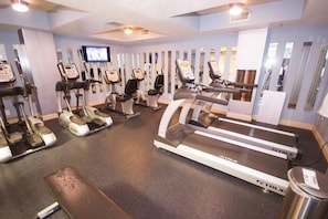 Small fitness room.