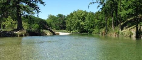 Picture taken in the swimming hole at the base of Howdy's steps- looking right