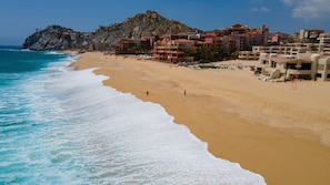 A mile of private beach on the Pacific Ocean.