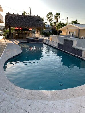 This tiki bar and pool is definitely a guest favorite!
