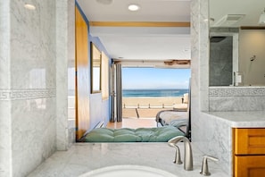 Marble shower, tub and sink for fee of $55 a day
