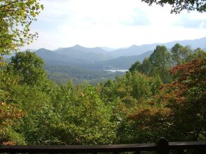 View of Lake Chatuge and mountains of Brasstown Bald.