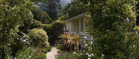 View to the front porch in November.