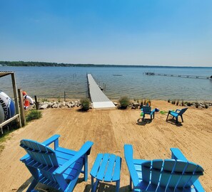 Enjoy our newly expanded beach area and new dock with staircase!