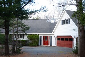 View entering the driveway.  Ocean views are from the back of the house.