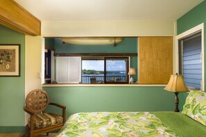 Bedroom with partition window to view