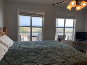 Beach view from master, plus TV