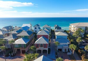 Just steps aways from white sand beaches