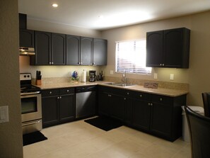 Beautiful kitchen with all the comforts of home.