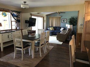 Great room and dining room