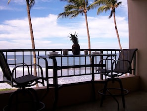 Relax on the lanai and enjoy paradise in these comfortable chairs.