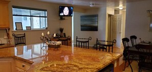 Large kitchen granite island