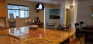 Large kitchen granite island