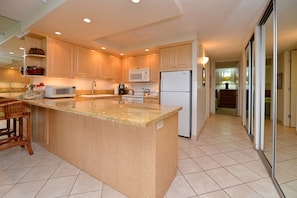 Kitchen with Gorgeous new Marble Countertops