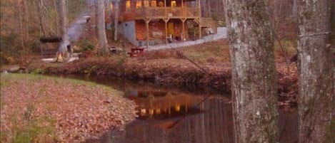 cabin from creek (Reflections)