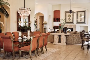 Formal dinning table in great room 