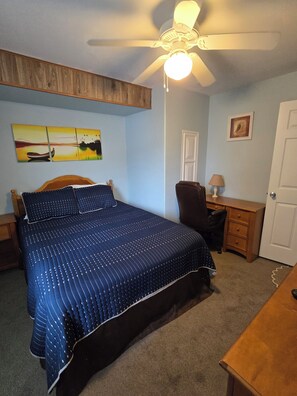 1st Floor Bedroom with Queen Bed, TV and Desk/Chair