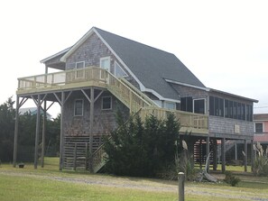 Side view of house and new deck, which was replaced in November, 2019.
