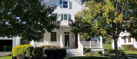 A large front porch offers a comfortable relaxing spot for our guests.