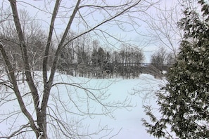 View of slope side access from the deck 