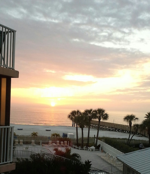 Sunset view from the condo master bedroom