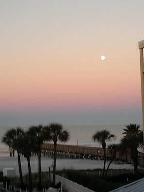 Early morning view of moon from bedroom