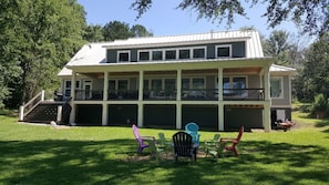 Lakeside view of home