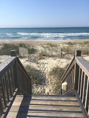 End of deck to ocean