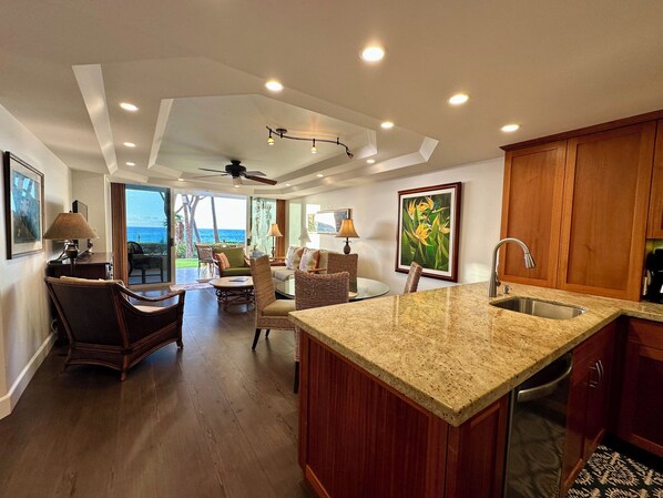 Living area with views of the Pacific