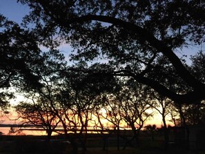 Sunset from the back of the house