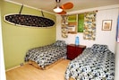 Second bedroom (Two twin beds), AC, Ceiling Fan