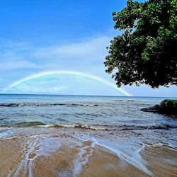 Honokowai Beack Park rainbow (across the street)