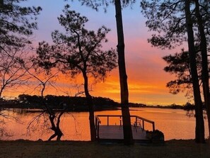 Beautiful Sunrise Over The Dock in Winter