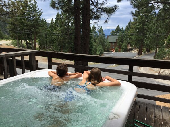 View of Lake from Hot Tub on bottom deck outside bottom Bear & Moose bedroom