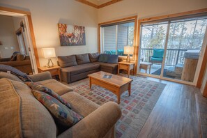 Two pull out double sofas. 