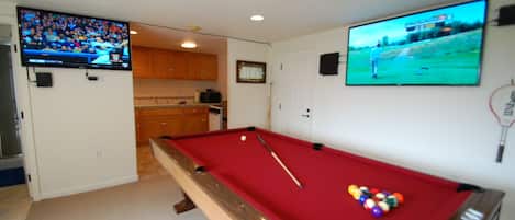 Man Cave: Watch Baseball on the 46" and Golf on the 60" all while playing pool.