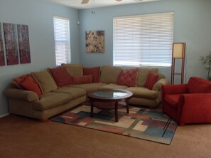 Spacious family room.